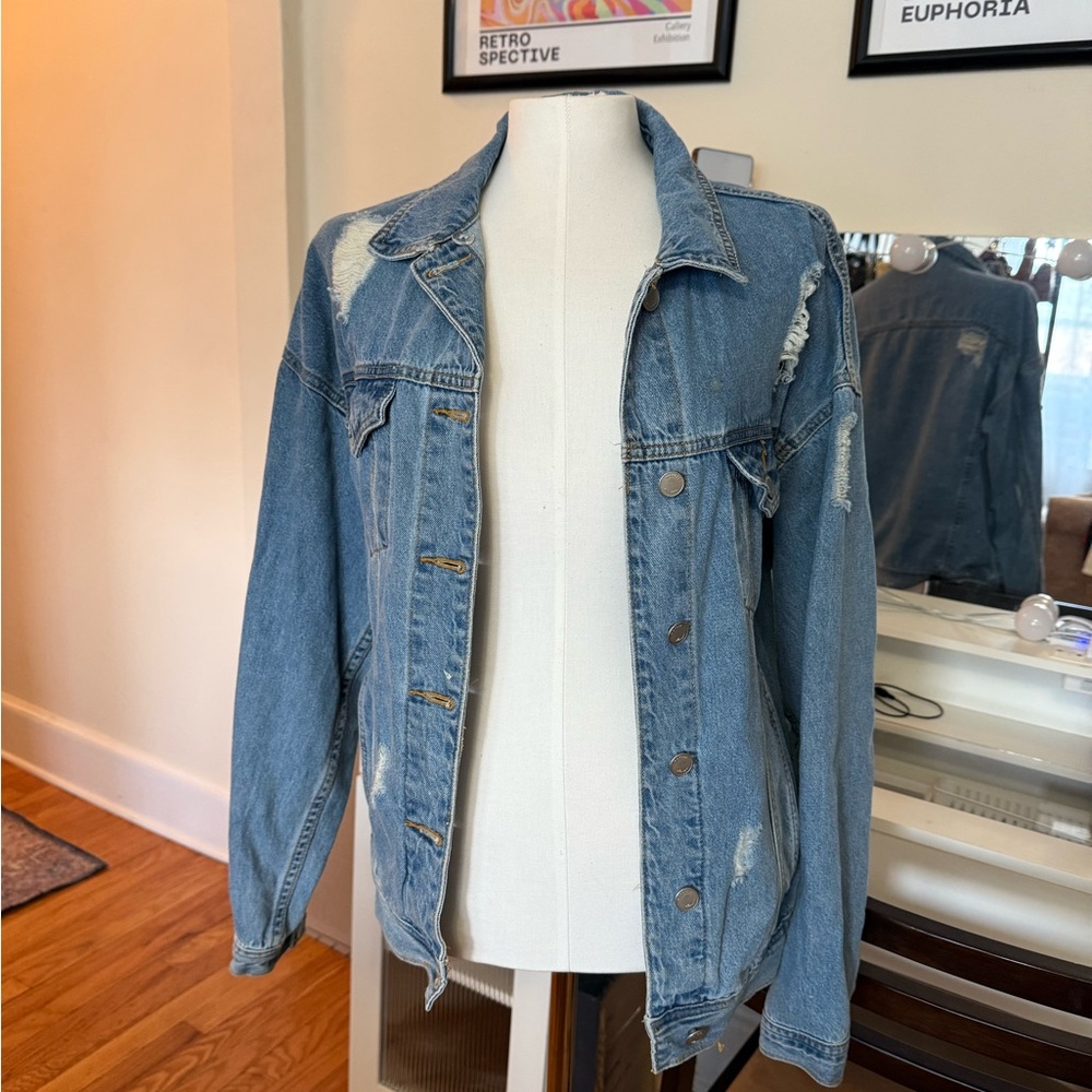 Denim Distressed Jacket